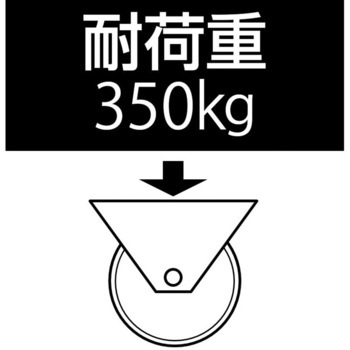 100mm キャスター(自在金具/ブレーキ付) エスコ