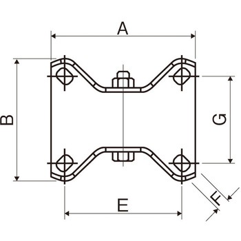 200mm キャスター(固定金具・ホイールカバー付) - エスコ