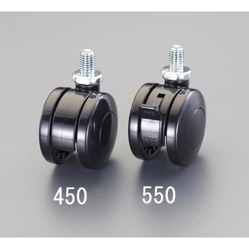 60mm キャスター(ツインホイール・M10xP1.5ネジ) エスコ