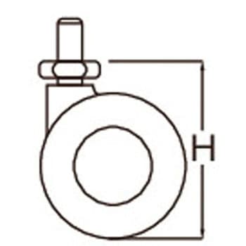 40mm キャスター(ツインホイール・M10xP1.5ネジ・ブレーキ付) エスコ