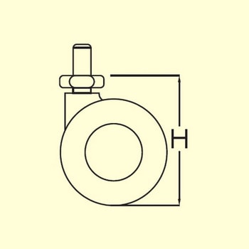 40mm キャスター(ツインホイール・U3/8x16ネジ) エスコ