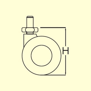 40mm キャスター(ツインホイール・U3/8x16ネジ・ブレーキ付) エスコ