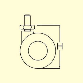 50mm キャスター(ツインホイール・U3/8x16ネジ・ブレーキ付) エスコ