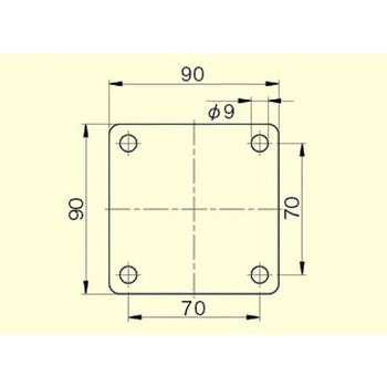 63mm レベリングキャスター(ブレーキ付・自在) - エスコ