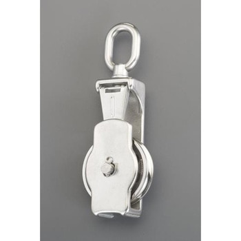 76.0mm [ロープ用]リング付滑車(ステンレス製) - エスコ