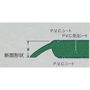 500x 600mm 業務用クッションマット(緑) エスコ