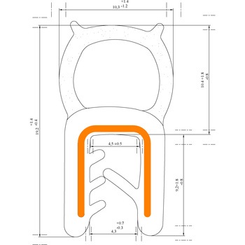 1 - 3 mm/10m ガスケット(はさみ込み型) エスコ