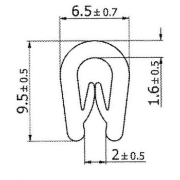 1.0-2.0mm/10m エッジプロテクター(PVC製/1本) エスコ