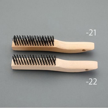 25x250mm 柄付ブラシ(薄毛/カーボンスチール) エスコ