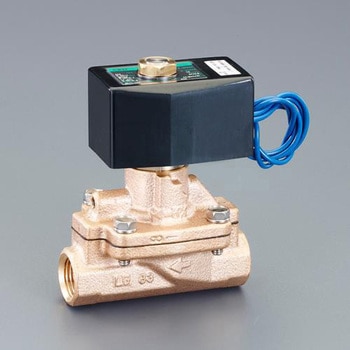 AC100V・Rc1/4" 2方向電磁弁(パイロット式) エスコ