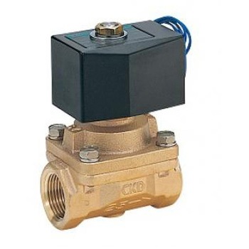 AC200V・Rc1/2" 2方向電磁弁(パイロットキック式) エスコ