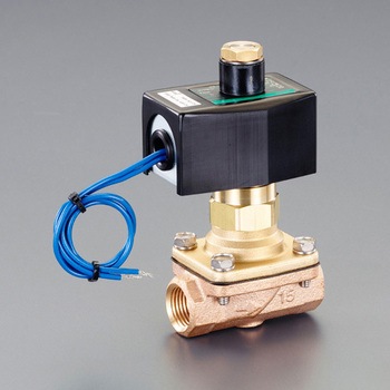 AC200V・Rc1/2" 2方向電磁弁(パイロットキック式) エスコ