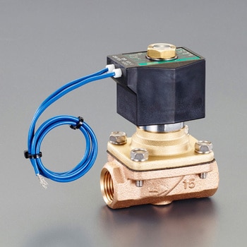 AC100V・Rc1/4" 2方向電磁弁(パイロットキック式) エスコ