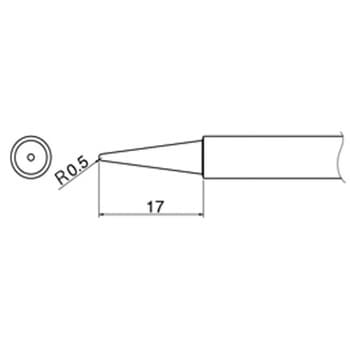 R0.5mm こて先 (EA304H-116用) エスコ