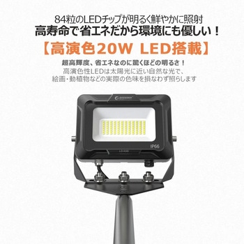 高演色 看板灯 一体型LEDアームライト 20W 約30cmアーム ワイド照射 GOODGOODS(グッド・グッズ)