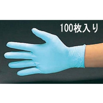 [XL/240mm] 手袋(ニトリルゴム・パウダー無/100枚) エスコ