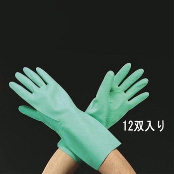 [S/300mm] 手袋(ニトリルゴム/12双) エスコ