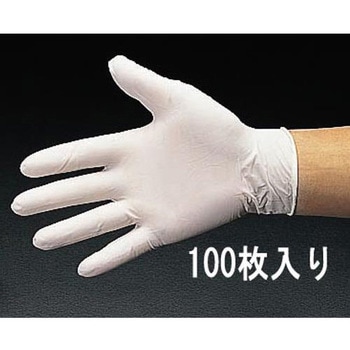 [L/240mm] 手袋(ラテックスゴム・パウダー付/100枚) エスコ