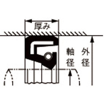 30x50x 8mm オイルシール(タイプ1/ニトリル) エスコ