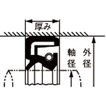 20x52x 8mm オイルシール(タイプ4/ニトリル) - エスコ