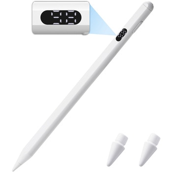 iPad ペンシル 2018年以降対応 USB-C急速充電 デジタル残量表示 傾き感知 パームリジェクション 磁気吸着 エレコム