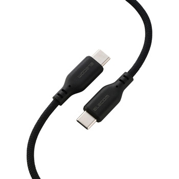 USB Type-C ケーブル 60W PD対応 柔らか高耐久 シリコン&ナイロンメッシュ iPhone iPad Galaxy 各種対応 エレコム