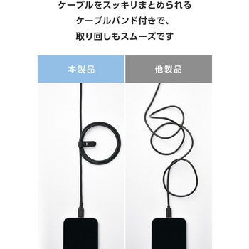 USB Type-C ケーブル 60W PD対応 柔らか高耐久 シリコン&ナイロンメッシュ iPhone iPad Galaxy 各種対応 エレコム