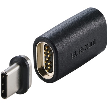 USB-C マグネット 変換アダプタ 100W PD対応 着脱式コネクタ ブレーカー内蔵 - エレコム