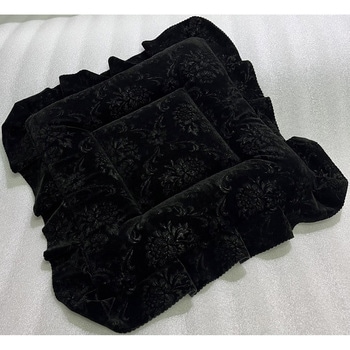 シングルクッション(座布団) ローレル 黒 TURN