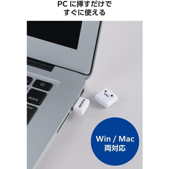 USBメモリ 小型 パスワード保護ソフト対応 AES256bit暗号化 キャップ式 ストラップホール付 エレコム