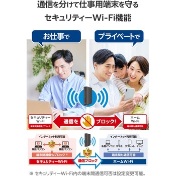 WiFiルーター AX3000 Wi-Fi6 無線LAN IPv6(IPoE)対応 EasyMesh 2402+574Mbps 戸建て・ファミリー向け エレコム
