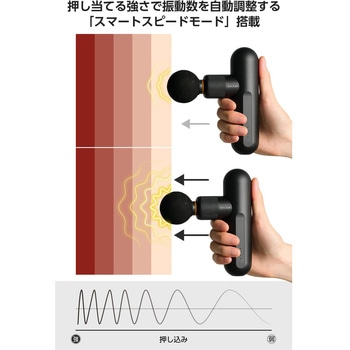 リフレッシュガン ヘビーモデル 4段階 セルフケア 静音 アルミ合金 ECLEAR エレコム