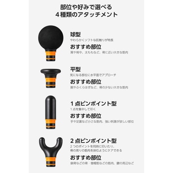 リフレッシュガン ヘビーモデル 4段階 セルフケア 静音 アルミ合金 ECLEAR エレコム