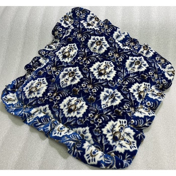 シングルクッション(座布団) 新格子 青 TURN