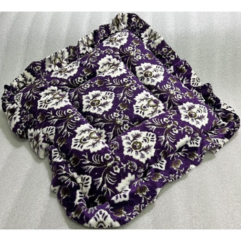 シングルクッション(座布団) 新格子 紫 - TURN