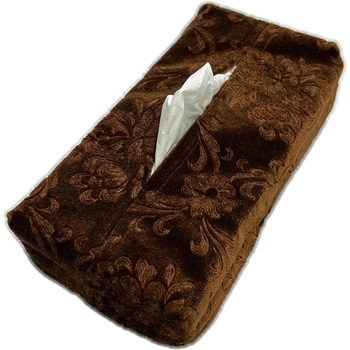ティッシュカバー(箱付) ローレル 茶 - TURN