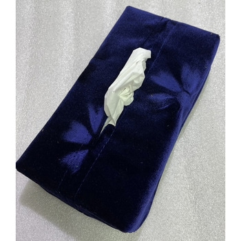 ティッシュカバー(箱付) コスモス 紺 TURN