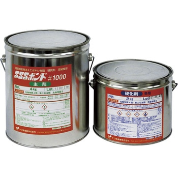 コンクリート・モルタル用エポキシ系樹脂注入剤 SSSボンド#1000 大容量高粘度タイプ ヤブ原産業