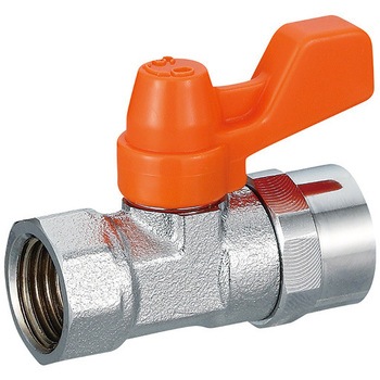 Rc1/4" ミニボールバルブ(メッキ付) - エスコ