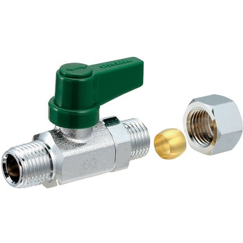 R 1/4"x 8.0mm ミニボールバルブ(リングジョイント付) エスコ