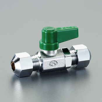 10.0mm x10.0mm ミニボールバルブ(リングジョイント付) エスコ