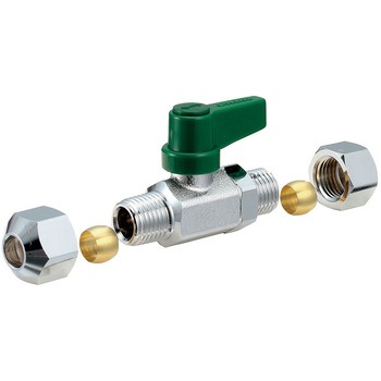 10.0mm x10.0mm ミニボールバルブ(リングジョイント付) エスコ