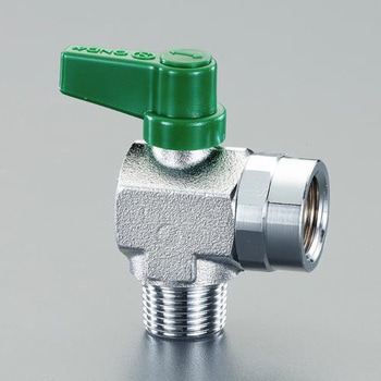 R 1/4"xR 1/4" ミニボールバルブ(アングル型) - エスコ