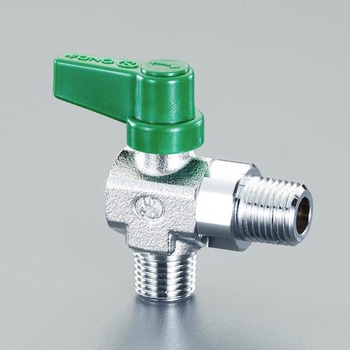R 1/2" ミニボールバルブ(アングル型) エスコ