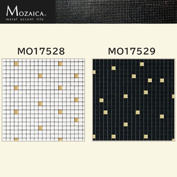 MOzaica metal accent tileシート モザイカ アルミタイプ(メタリックチップランダム配置)MO17528・MO17529 シンコール