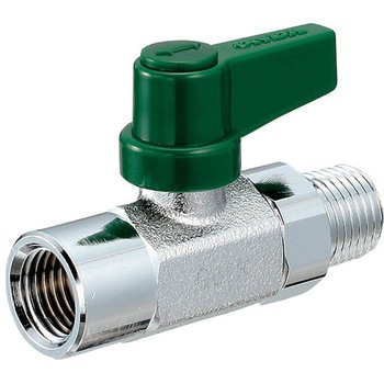 Rc1/8"xR 1/4" ミニボールバルブ - エスコ