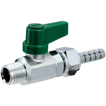 R 3/8"x10.5mm ミニボールバルブ(ホースジョイント付) エスコ