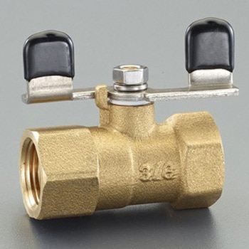 G3/8"xRc3/8" ボールバルブ(真鍮製/蝶ハンドル) エスコ