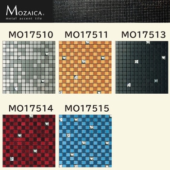 Mozaica metal accent tileシート モザイカ アルミタイプチップ+一部ガラスチップ MO17510・MO17511・MO17513～MO175015 - シンコール