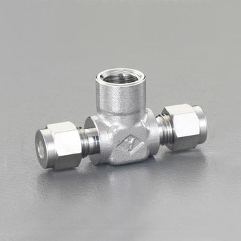 R 3/8"x12mmx12mm ユニオン(T型/ステンレス製) エスコ